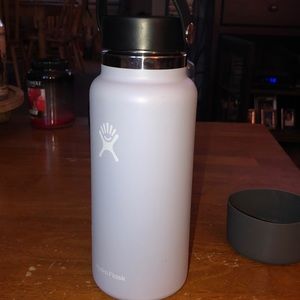 Purple hydro flask with grey boot